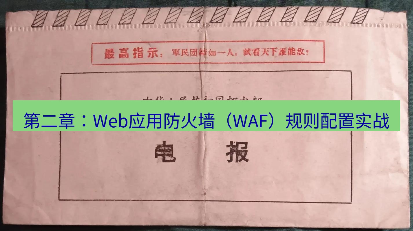 电报下载 第二章：Web应用防火墙（WAF）规则配置实战