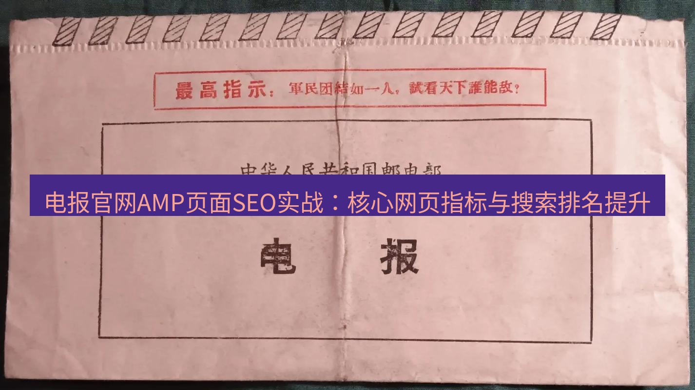 电报下载 电报官网AMP页面SEO实战：核心网页指标与搜索排名提升