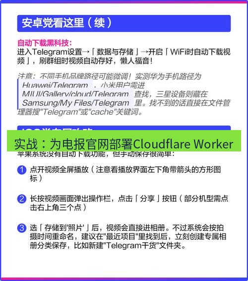 电报下载 实战：为电报官网部署Cloudflare Worker