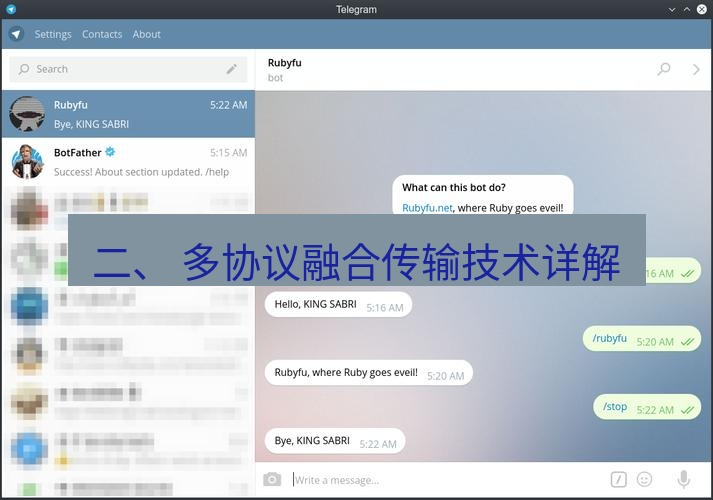 电报下载 二、 多协议融合传输技术详解