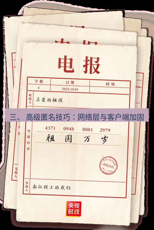 电报下载 三、 高级匿名技巧:网络层与客户端加固