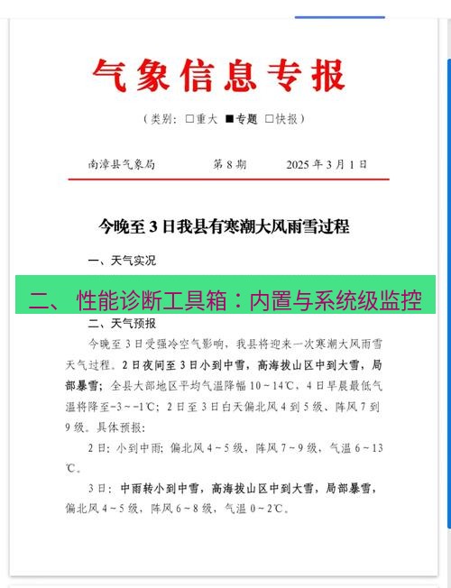 电报下载 二、 性能诊断工具箱：内置与系统级监控