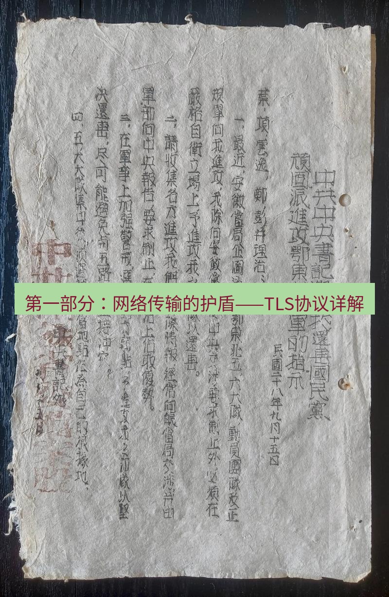 电报下载 第一部分：网络传输的护盾——TLS协议详解